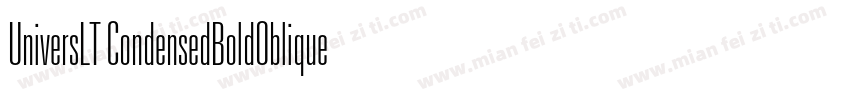 UniversLT CondensedBoldOblique 粗体字体转换